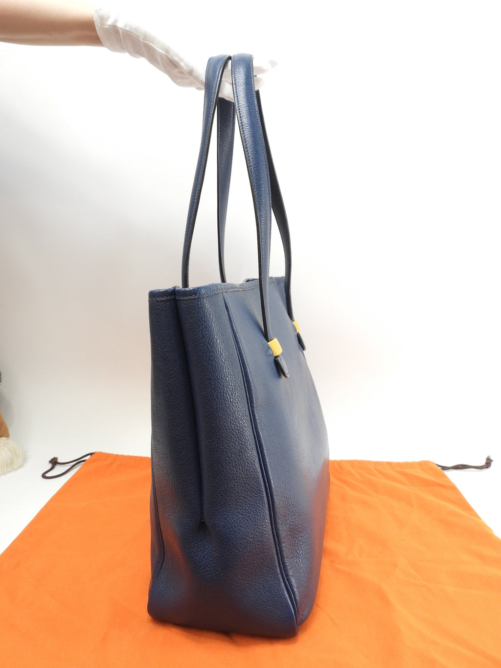 Hermès Galop FT1, tote bag e borsa a tracolla in pelle di bufalo blu, ottime condizioni, @□A