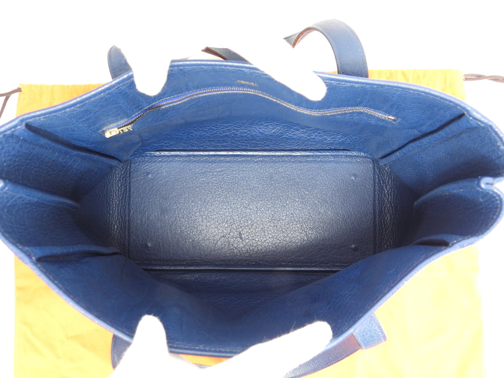Hermès Galop FT1, tote bag e borsa a tracolla in pelle di bufalo blu, ottime condizioni, @□A