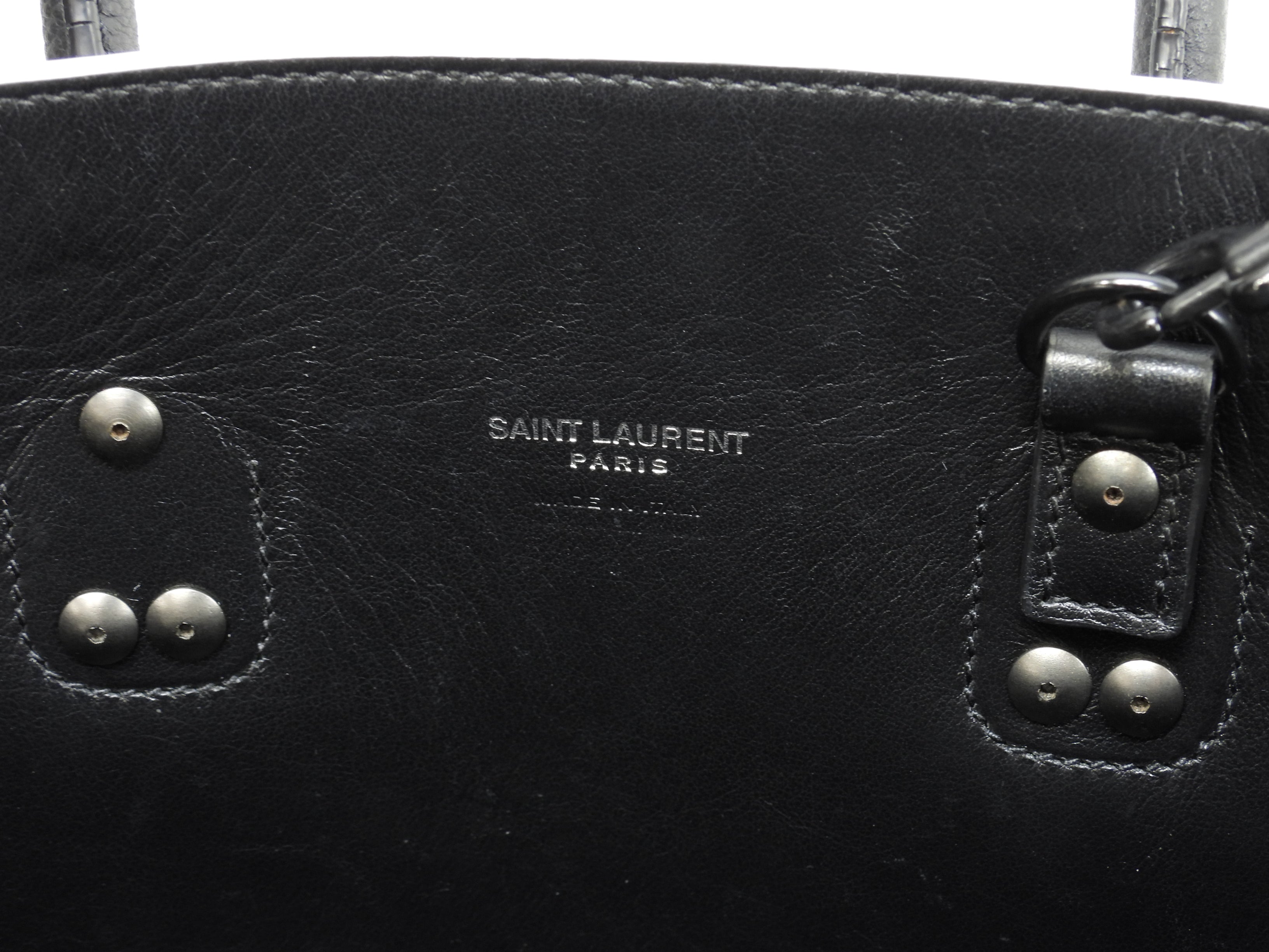 Borsa a mano Saint Laurent Sac de Jour Baby YSL in pelle bianco e nero con tracolla, come nuova @ 88
