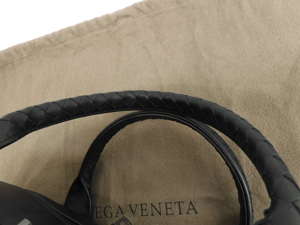 Bottega Veneta ventiquattrore Intrecciato in pelle nera borsa da viaggio nuova @B08476164J
