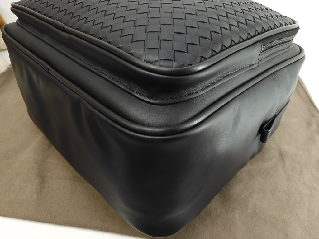 Bottega Veneta ventiquattrore Intrecciato in pelle nera borsa da viaggio nuova @B08476164J