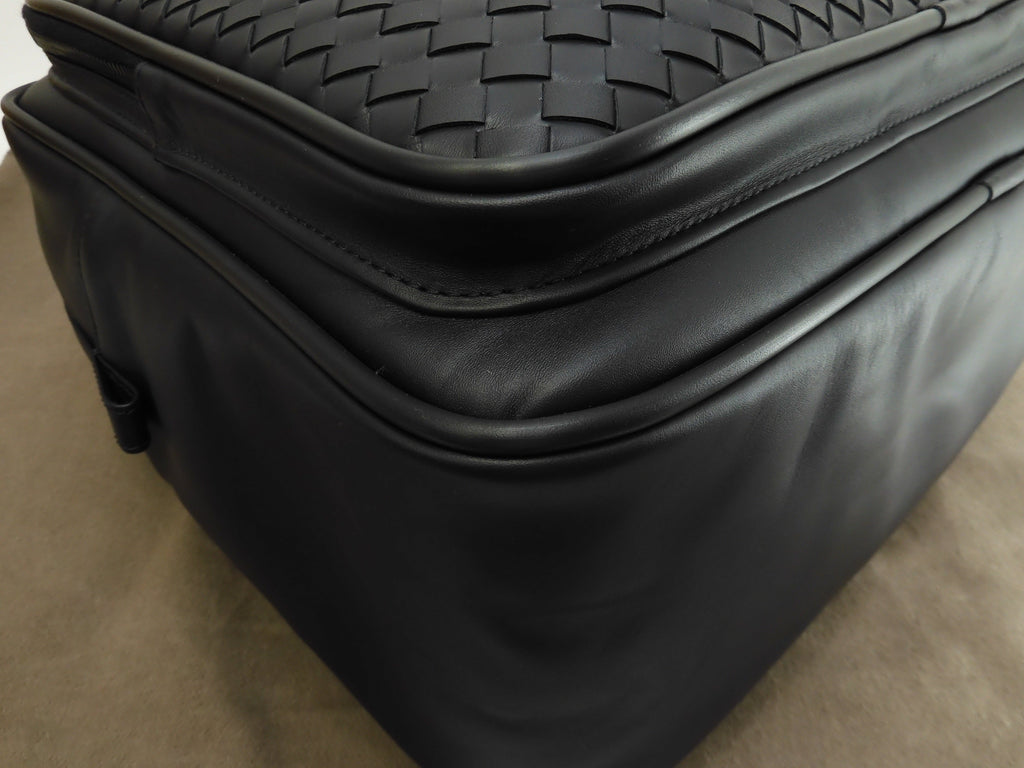 Bottega Veneta ventiquattrore Intrecciato in pelle nera borsa da viaggio nuova @B08476164J