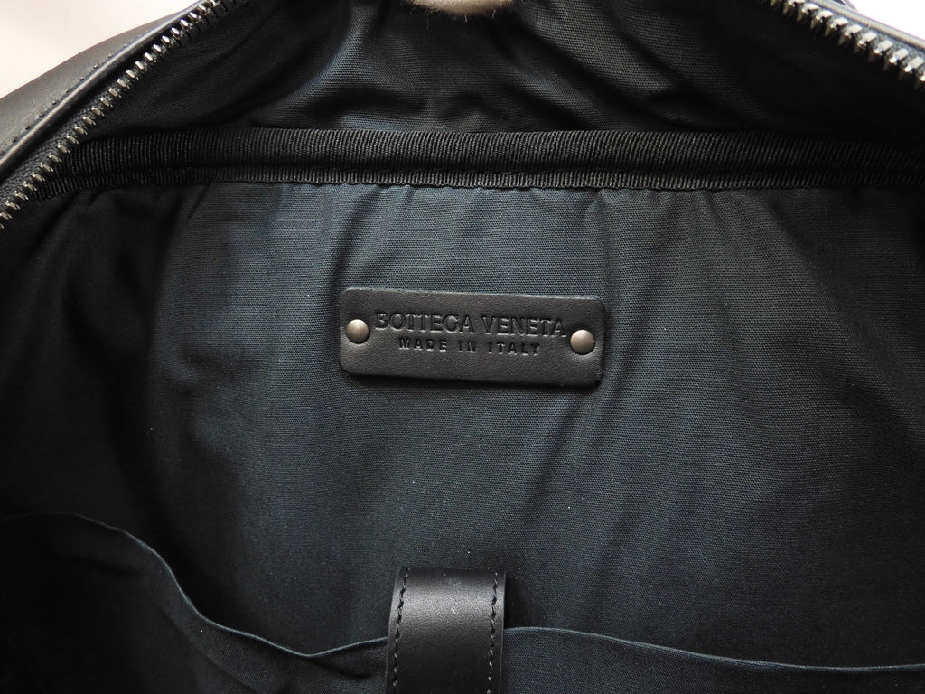 Bottega Veneta ventiquattrore Intrecciato in pelle nera borsa da viaggio nuova @B08476164J