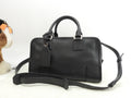 LOEWE Amazona 28 con tracolla in pelle liscia nera borsa a mano hardware argento in condizioni eccellenti@471705