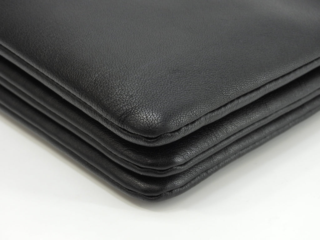 Celine Trio Large pelle liscia nera, borsa a tracolla, pochette, ottime condizioni @ 2