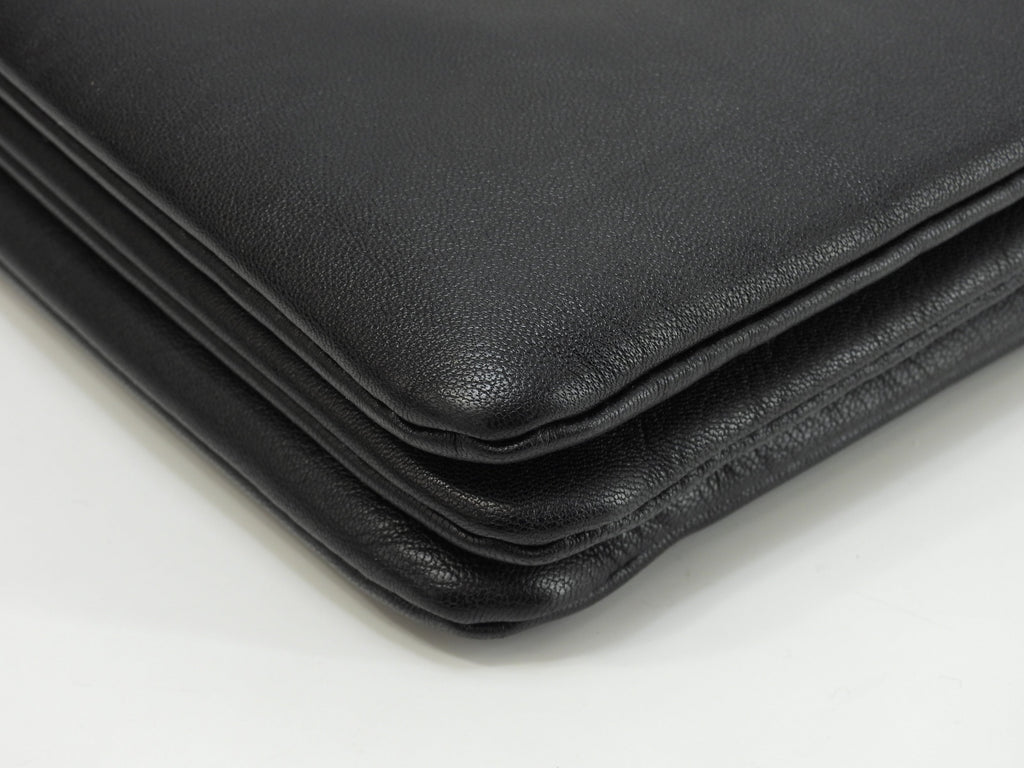 Celine Trio Large pelle liscia nera, borsa a tracolla, pochette, ottime condizioni @ 2