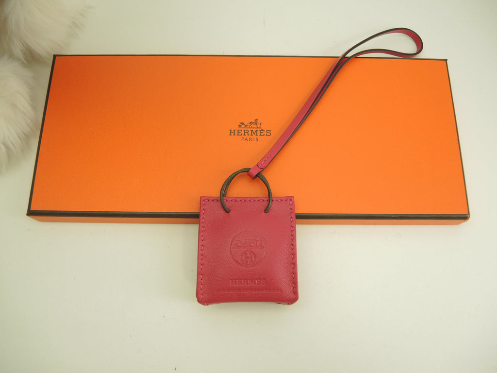 Hermès Borsa charm Sac orange Swift/rosa Accessori Nuovo@Y 2