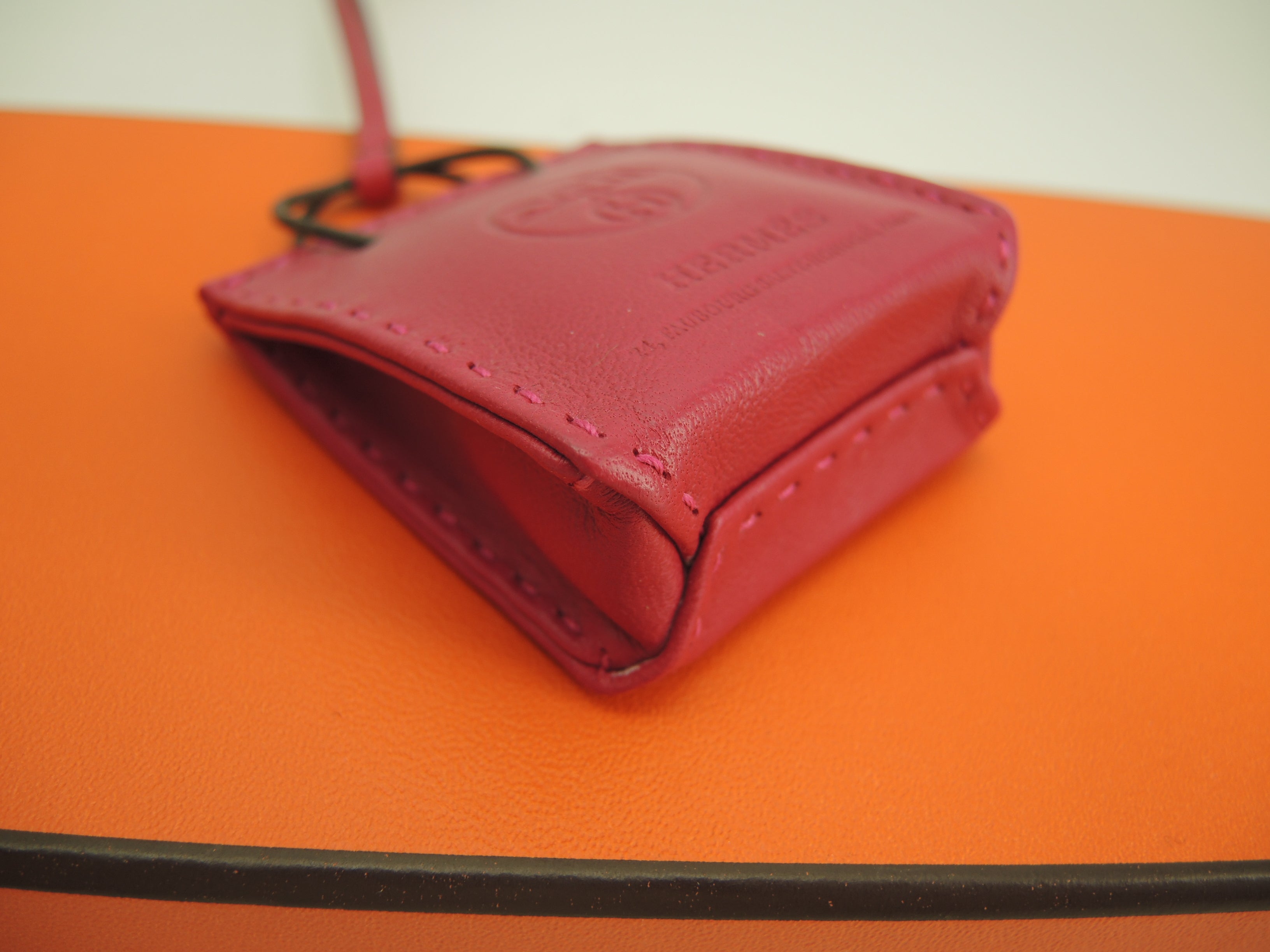 Hermès Borsa charm Sac orange Swift/rosa Accessori Nuovo@Y 2