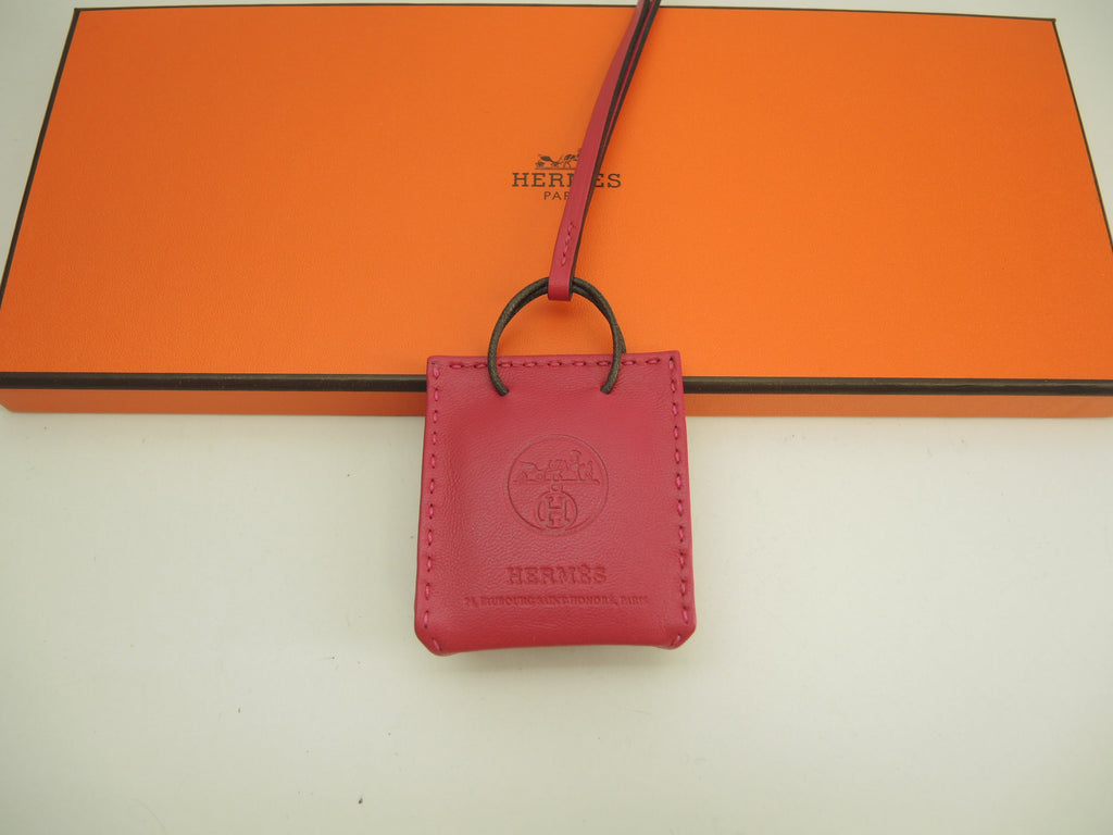 Hermès Borsa charm Sac orange Swift/rosa Accessori Nuovo@Y 2