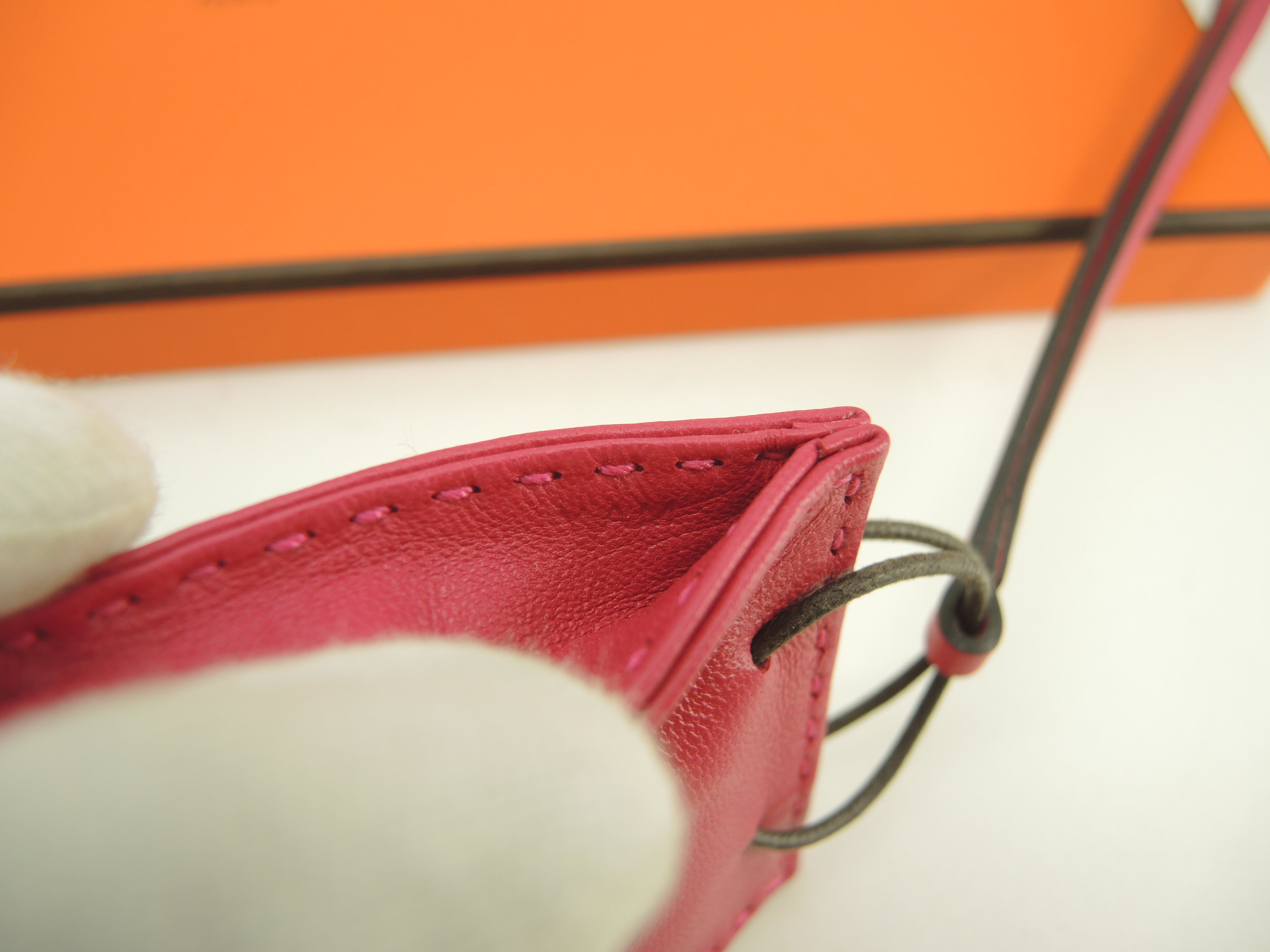 Hermès Borsa charm Sac orange Swift/rosa Accessori Nuovo@Y 2