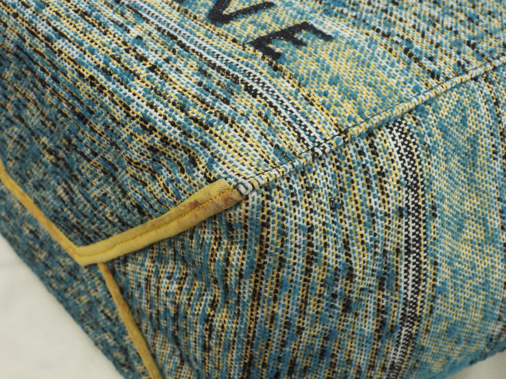 Celine Cabas Phantom Medium Tweed Blu Giallo Bianco Nero Borsa a Spalla Shopping Bag Ottime Condizioni@W-CU-2197
