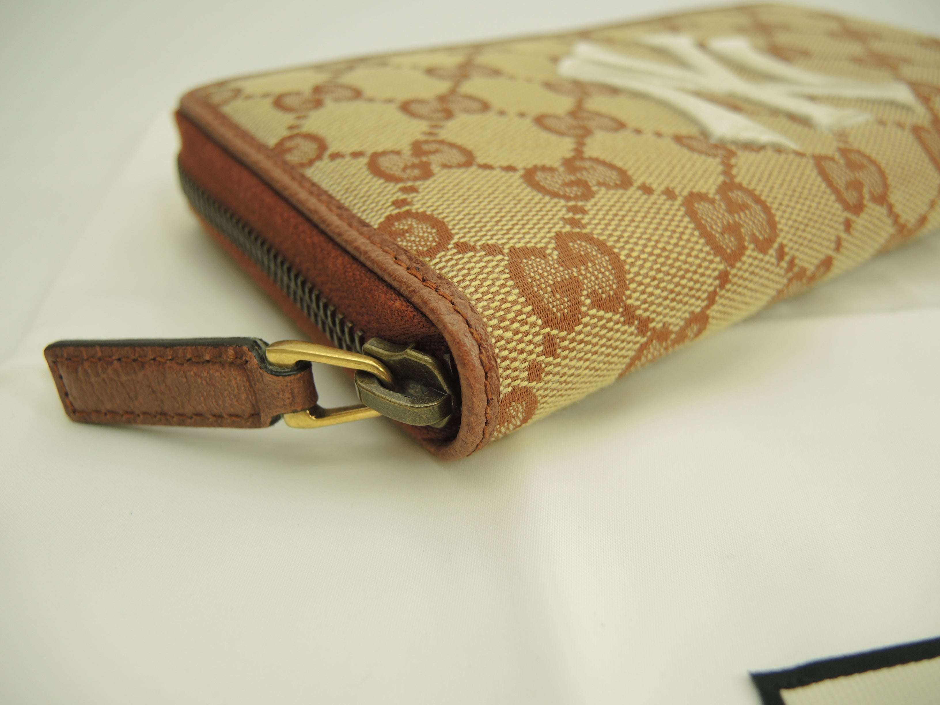 Gucci Portafoglio lungo Yankees GG Supreme marrone Portafoglio zip nuovo@4