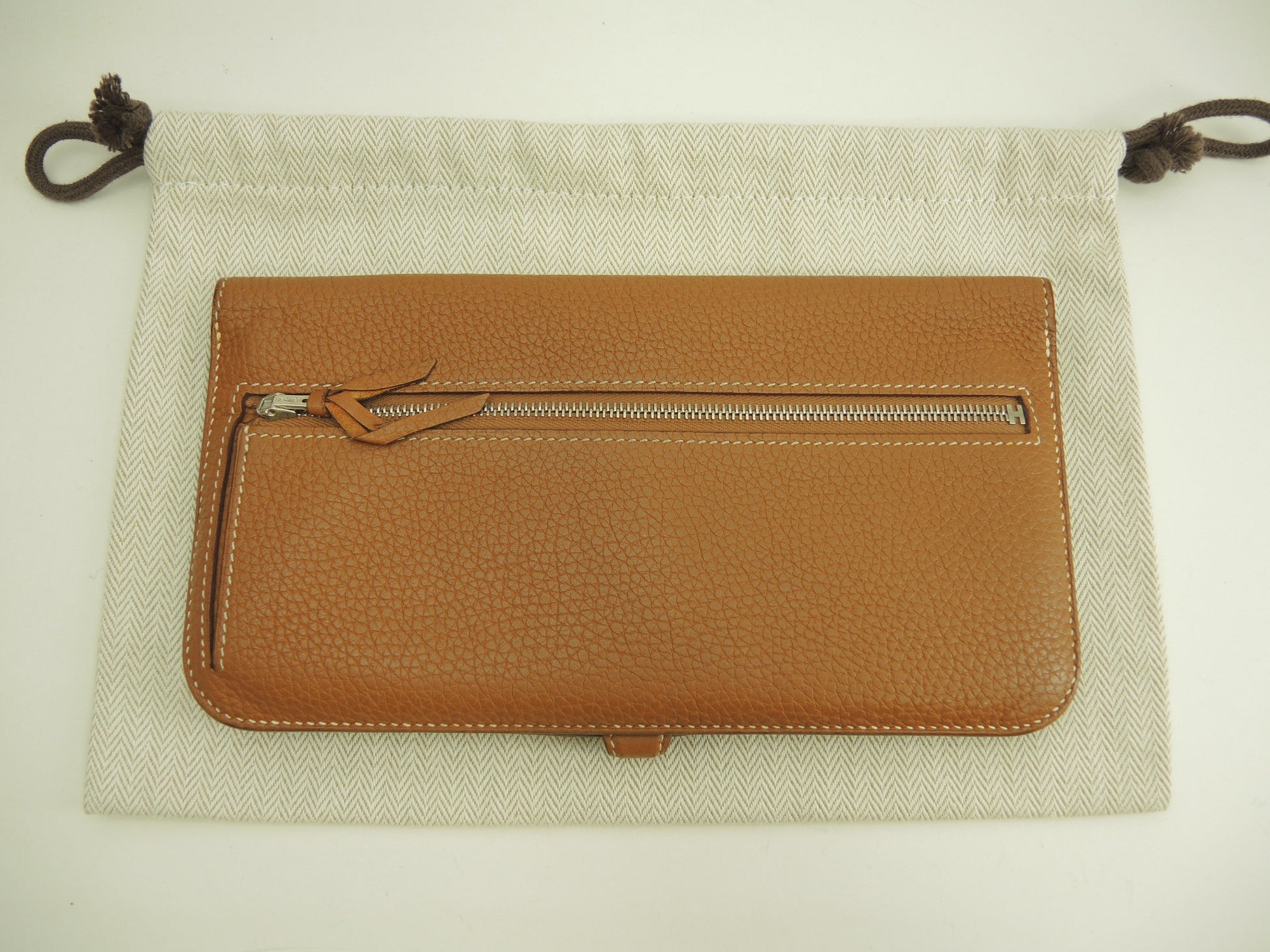 エルメス ドゴンロング トゴ ゴールド シルバー金具 2折長財布@T 3
