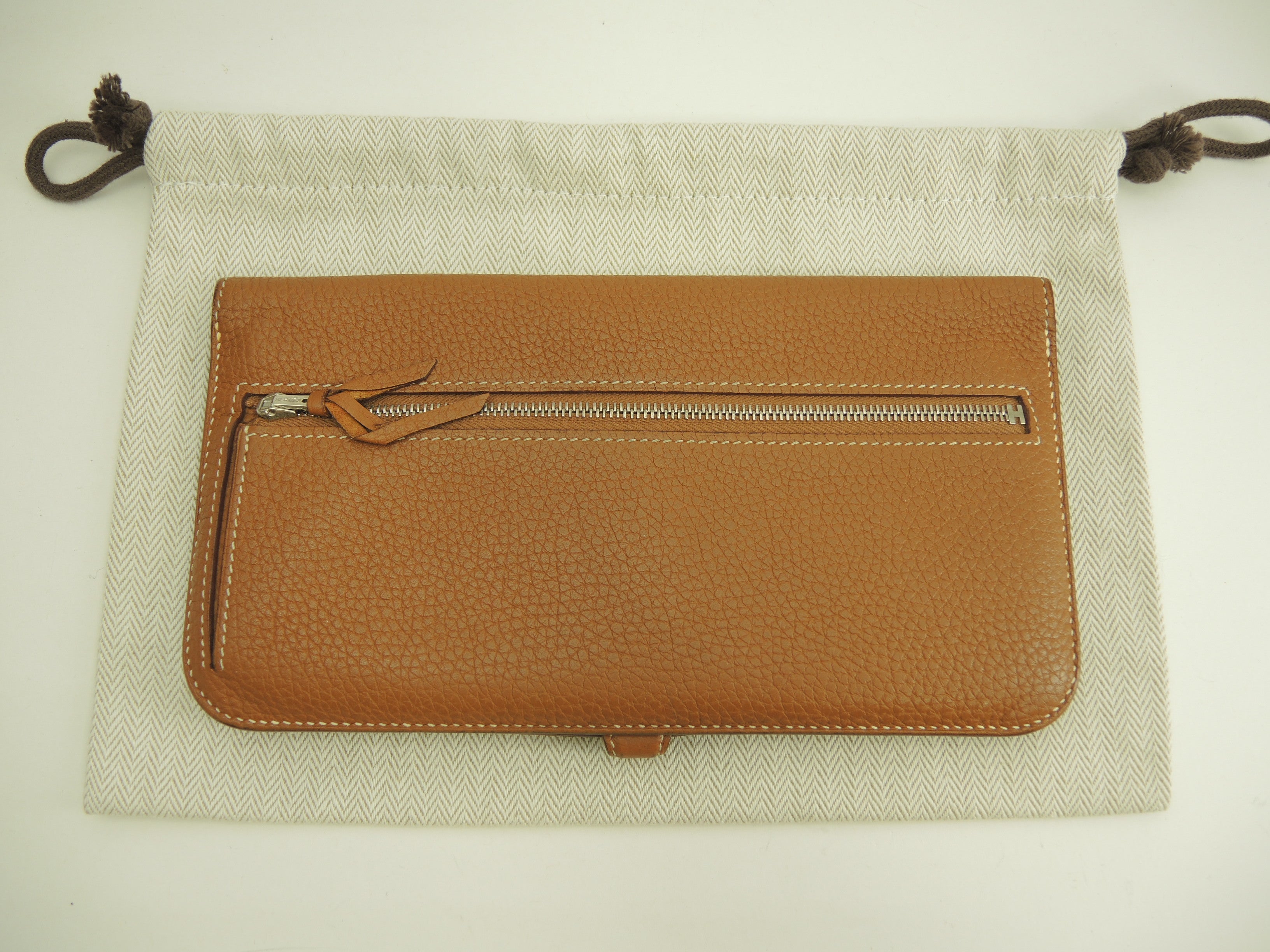 エルメス ドゴンロング トゴ ゴールド シルバー金具 2折長財布@T 3