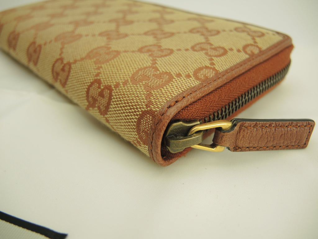 Gucci Portafoglio lungo Yankees GG Supreme marrone Portafoglio zip nuovo@4