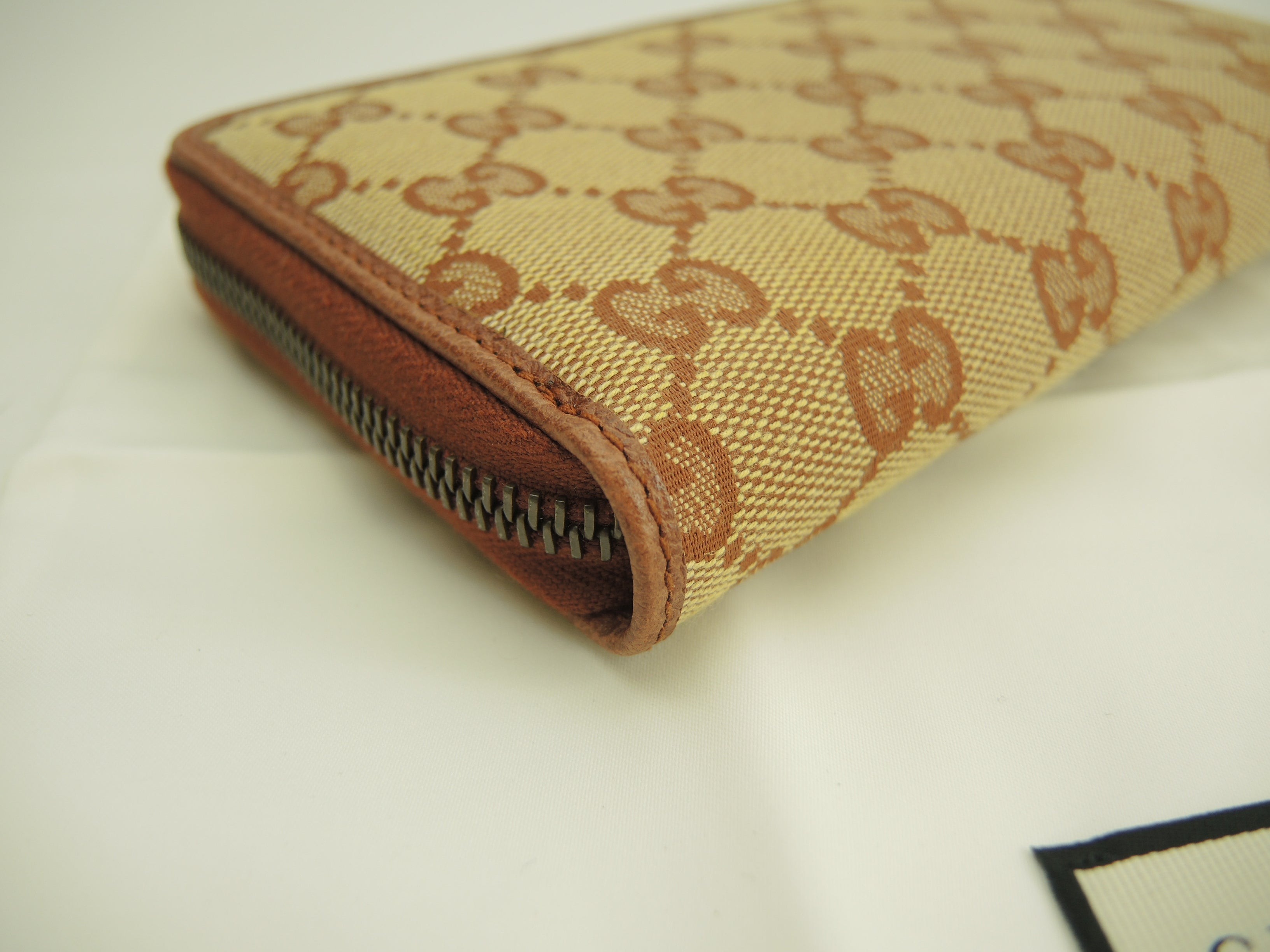 Gucci Portafoglio lungo Yankees GG Supreme marrone Portafoglio zip nuovo@4