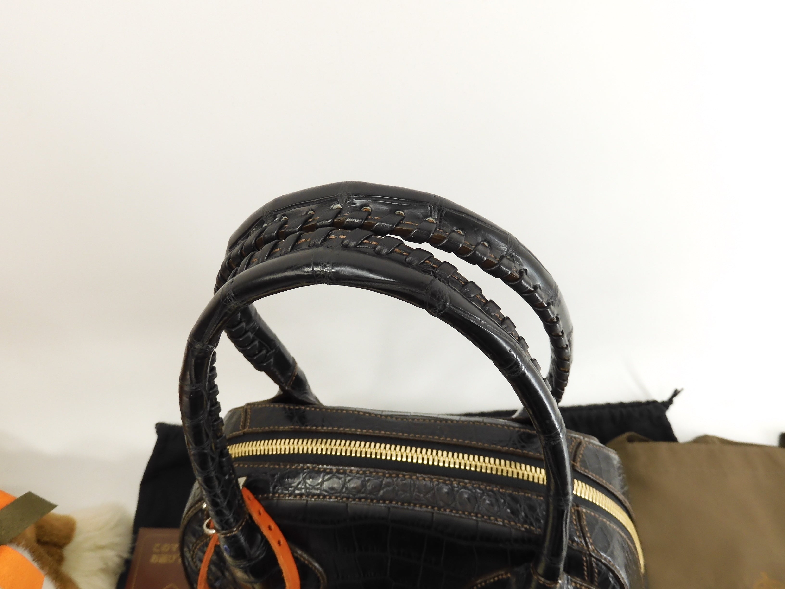 Chibinile borsa Beagle coccodrillo nero tote bag popolare inutilizzata @ 1
