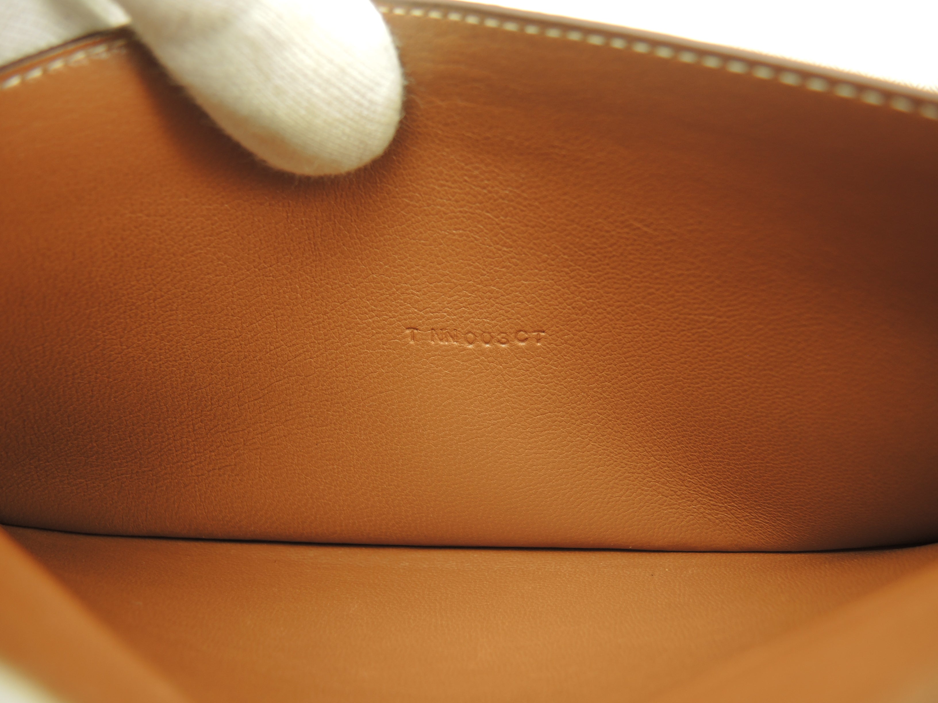 Hermes Dogon Long Togo Gold metalleria argento portafoglio lungo a 2 ante@T 3