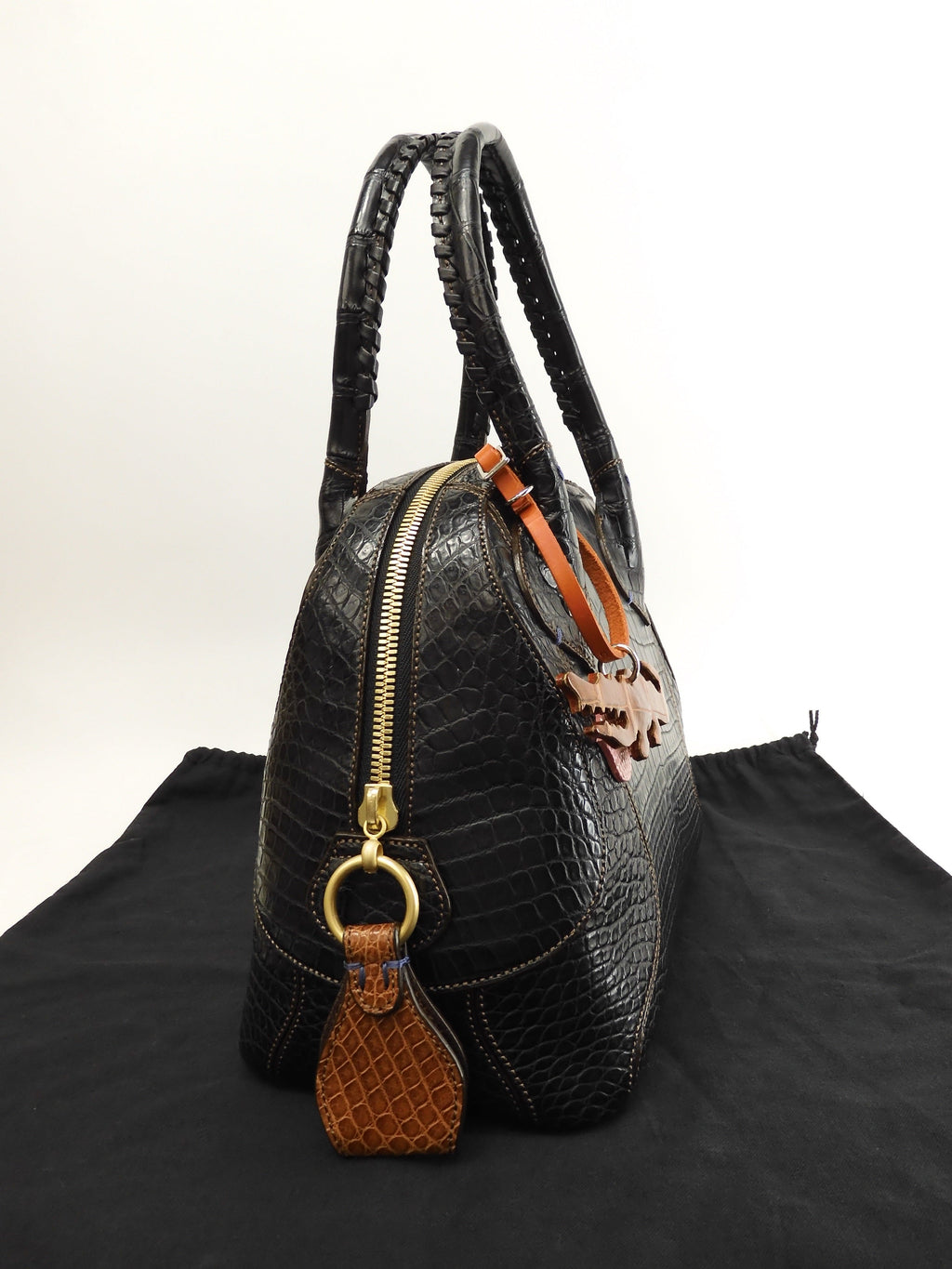 Chibinile borsa Beagle coccodrillo nero tote bag popolare inutilizzata @ 1