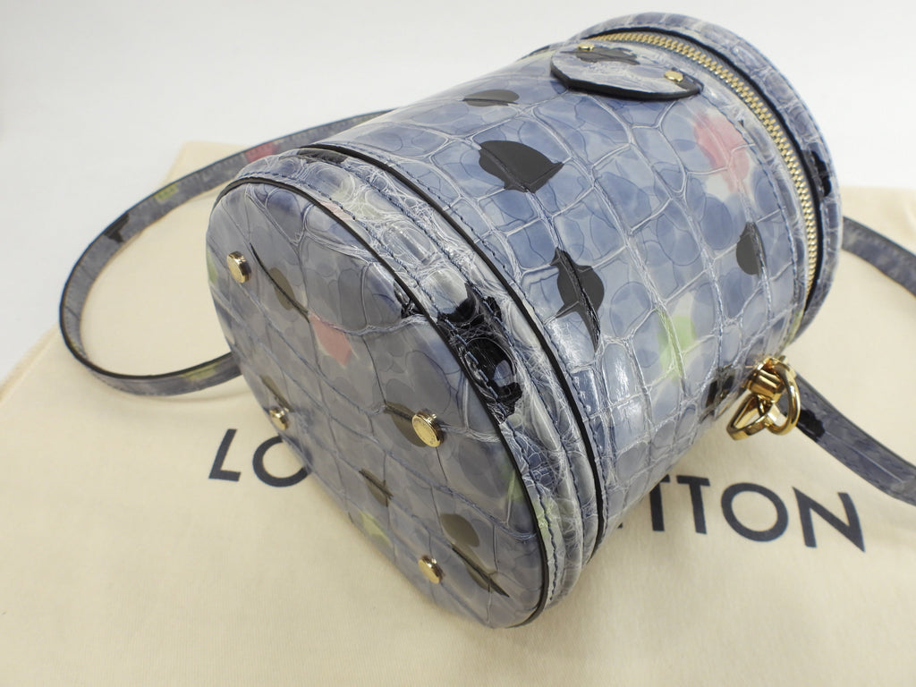 Louis Vuitton Cannes alligatore celeste borsa a mano con tracolla@PL0290