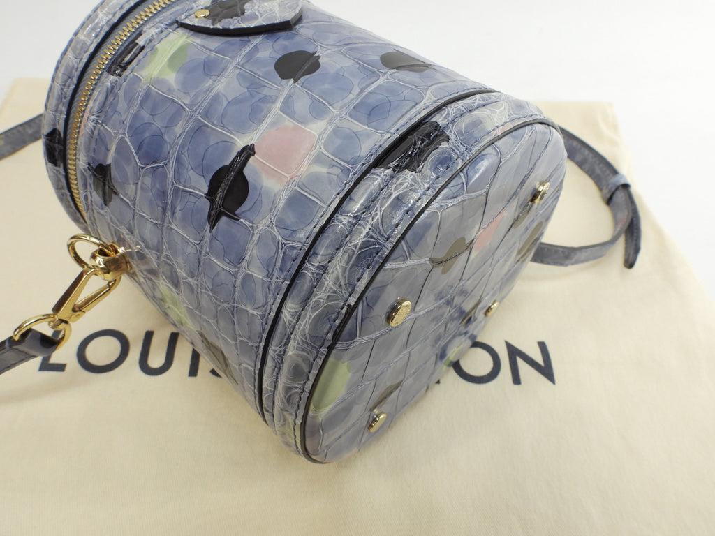 Louis Vuitton Cannes alligatore celeste borsa a mano con tracolla@PL0290