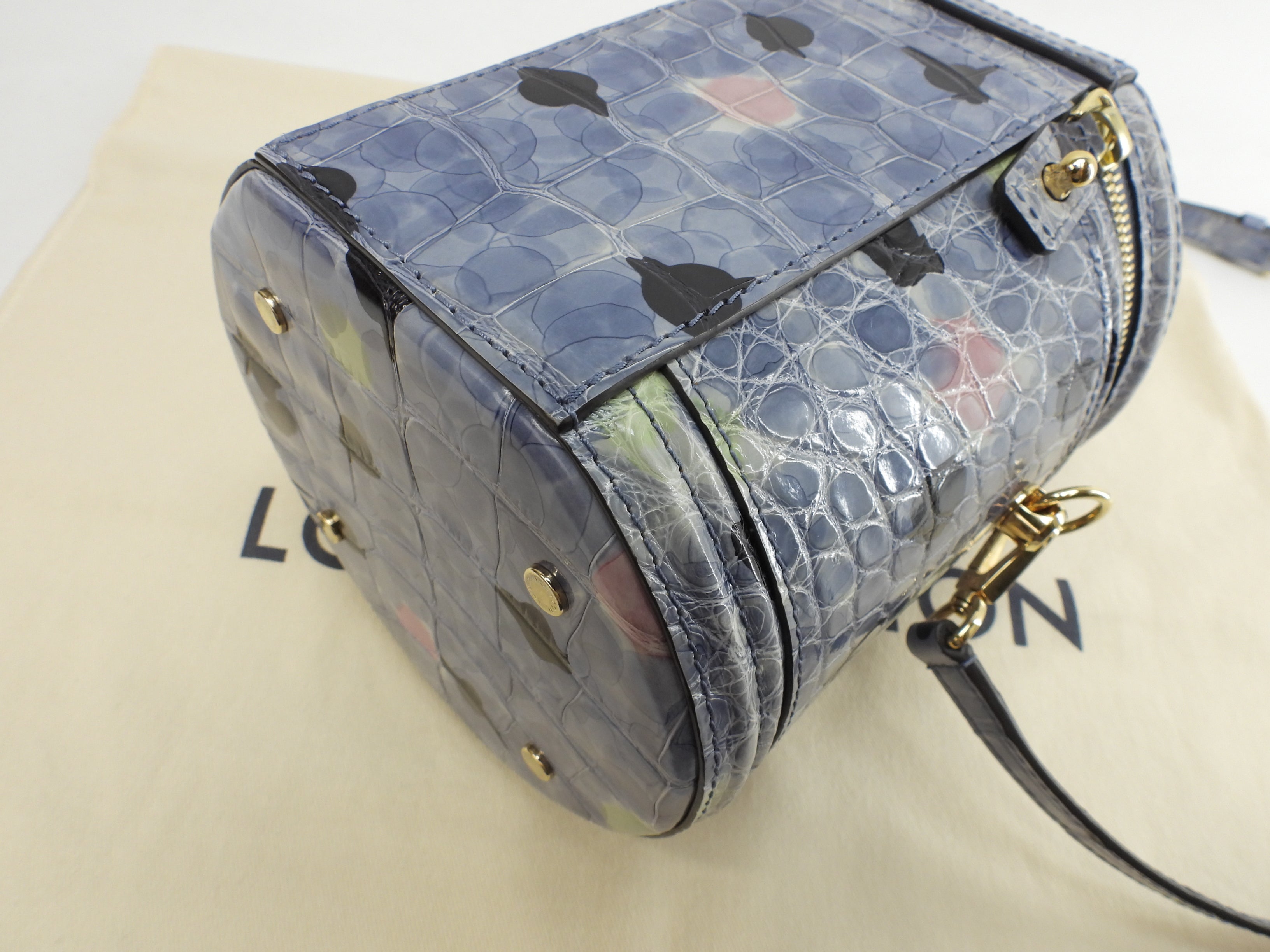 Louis Vuitton Cannes alligatore celeste borsa a mano con tracolla@PL0290