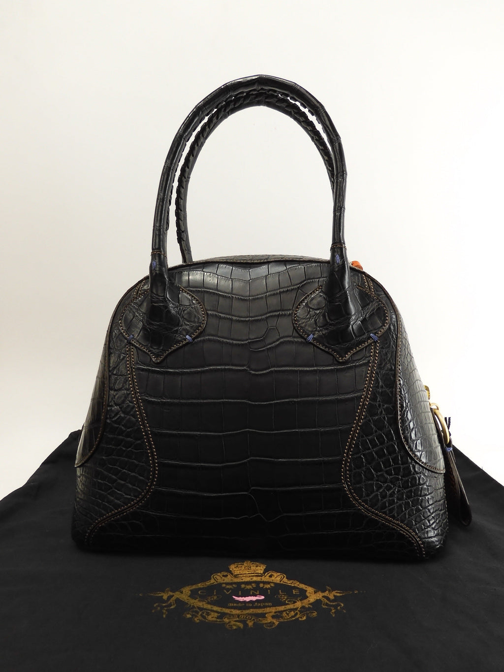 Chibinile borsa Beagle coccodrillo nero tote bag popolare inutilizzata @ 1