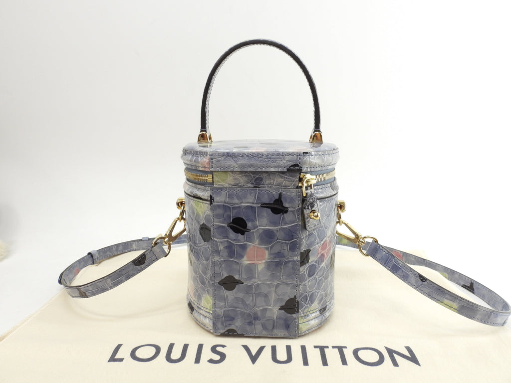 Louis Vuitton Cannes alligatore celeste borsa a mano con tracolla@PL0290