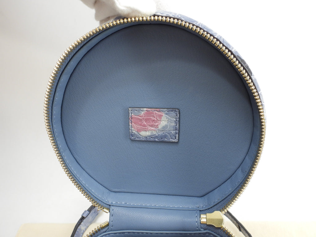 Louis Vuitton Cannes alligatore celeste borsa a mano con tracolla@PL0290