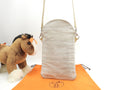 Hermès Pillow Vibrato Leather Grigio Chiaro Pochette Borsa a tracolla @□D 2