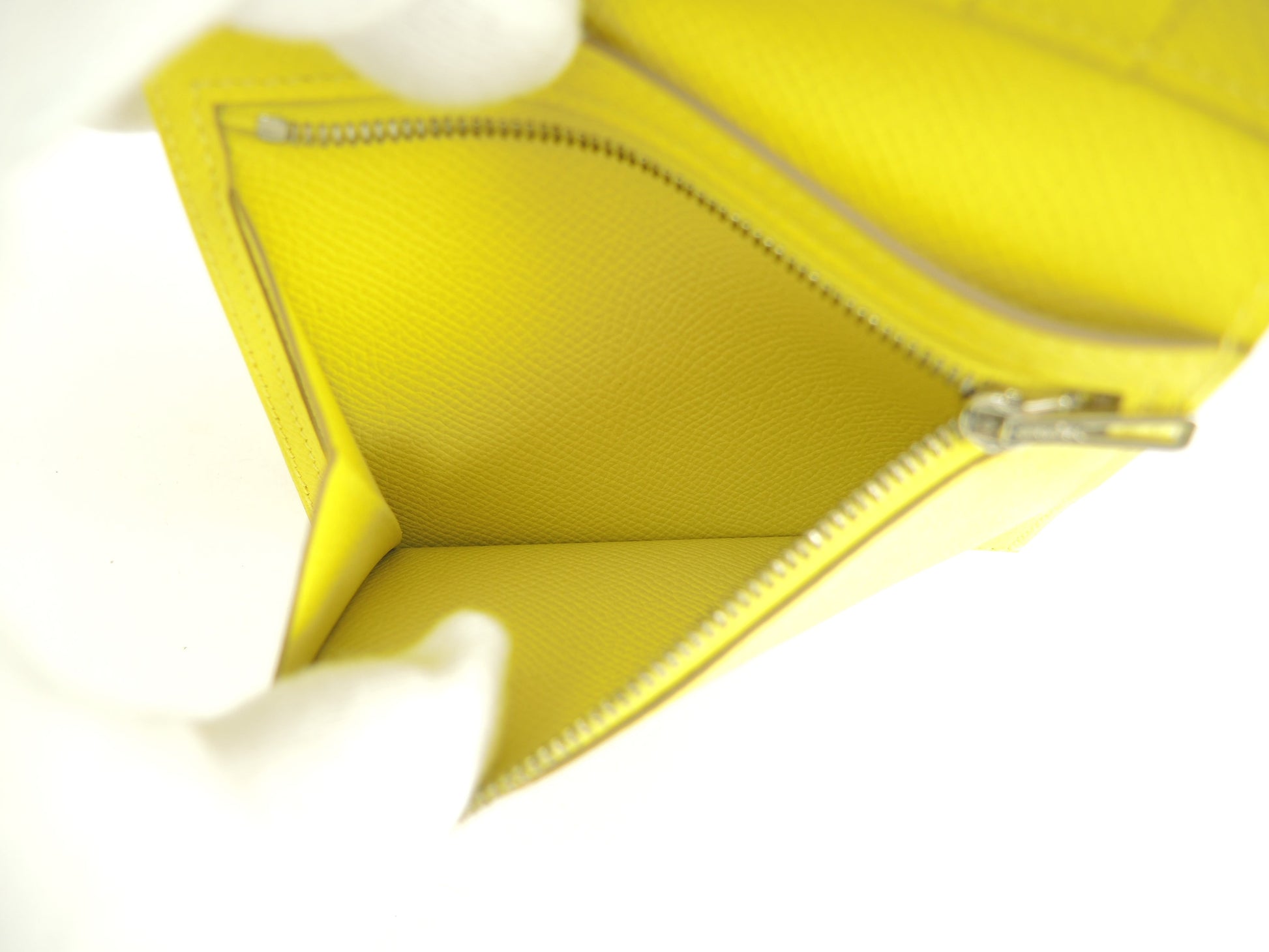 Hermes Clic 12 Epsom Lime Portafoglio Compatto Piccolo Nuovo@D 17