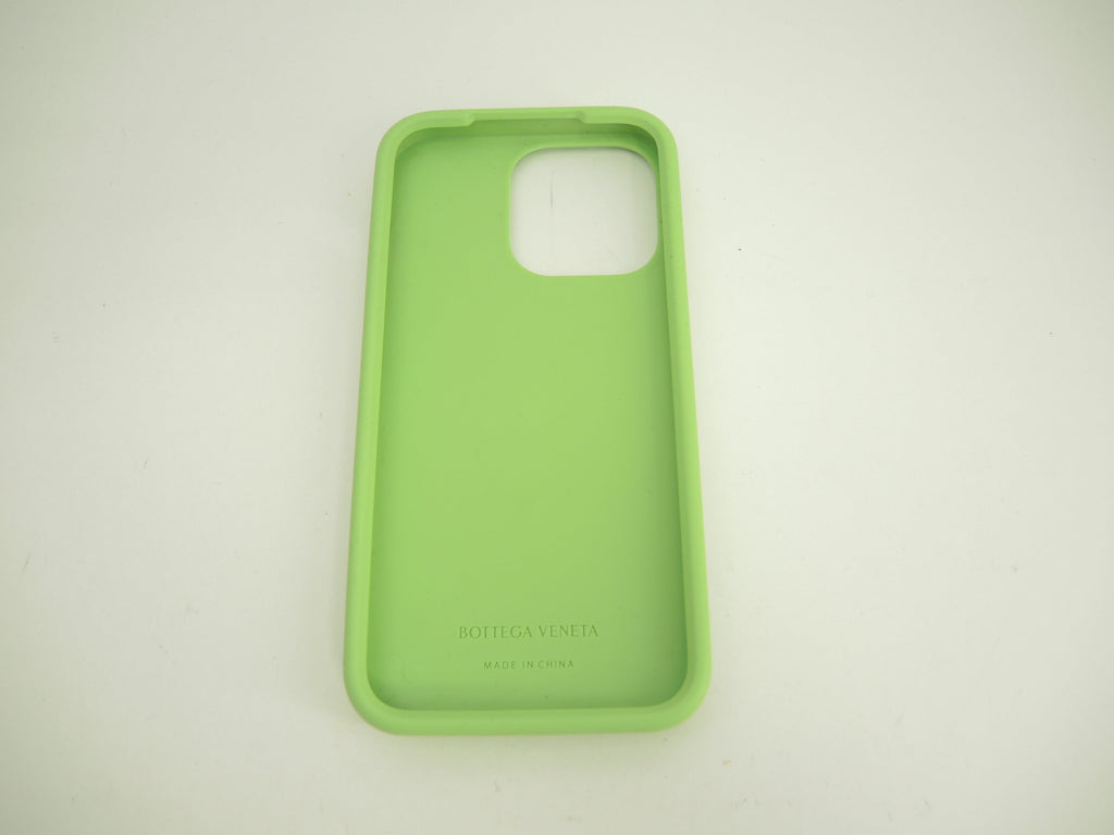 ボッテガヴェネタ iphone14Proケース 中イントレチャート シリコン薄緑 カバー@ 9