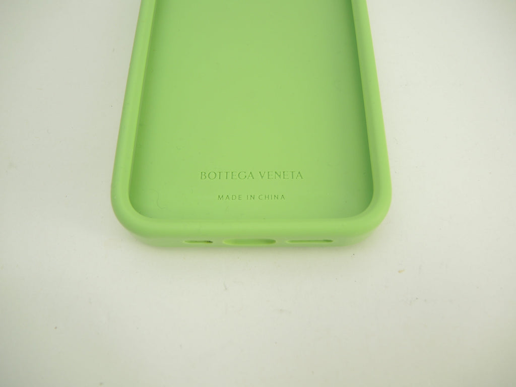 ボッテガヴェネタ iphone14Proケース 中イントレチャート シリコン薄緑 カバー@ 9