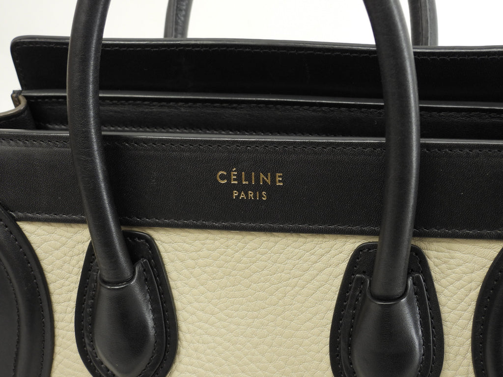 Celine Luggage Nano in pelle tortora, nero, kaki, pochette, mini borsa a mano, borsa a tracolla @ 342
