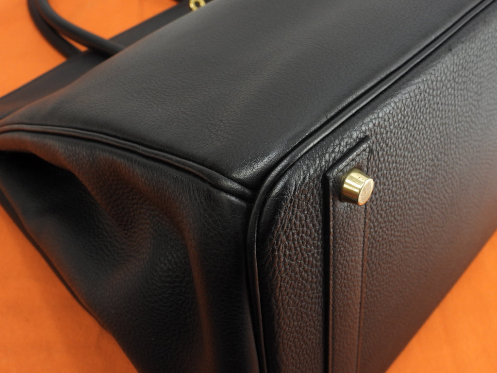 エルメス バーキン40 トゴ黒 ゴールド金具 メンズハンドバッグ トートバッグ 美品@□C 2