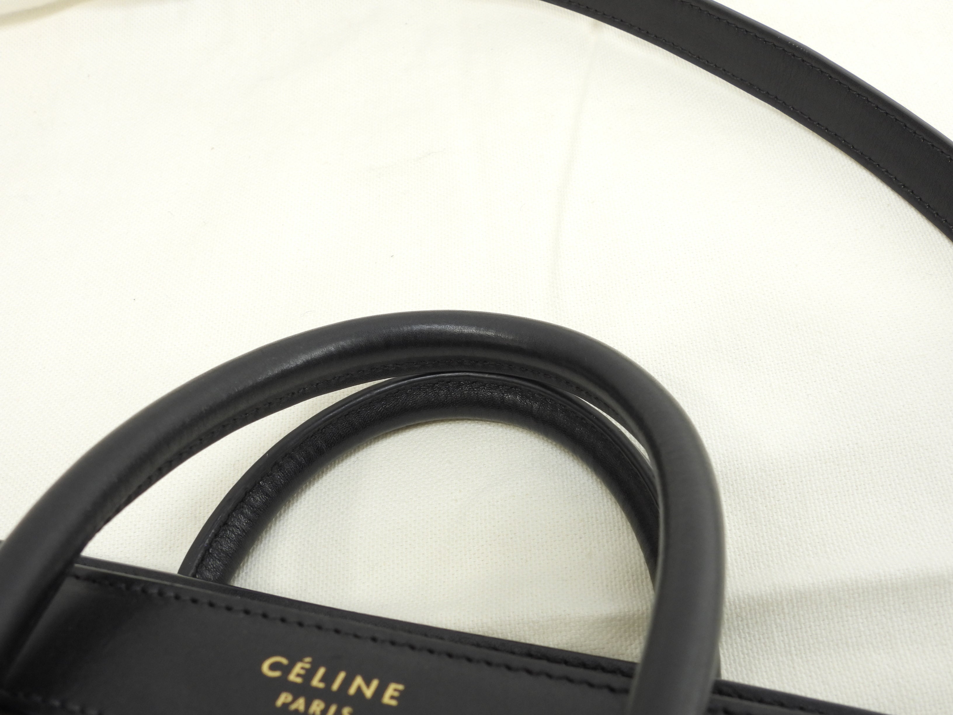 Celine Luggage Nano in pelle tortora, nero, kaki, pochette, mini borsa a mano, borsa a tracolla @ 342