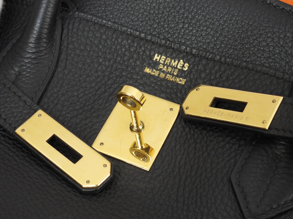 エルメス バーキン40 トゴ黒 ゴールド金具 メンズハンドバッグ トートバッグ 美品@□C 2