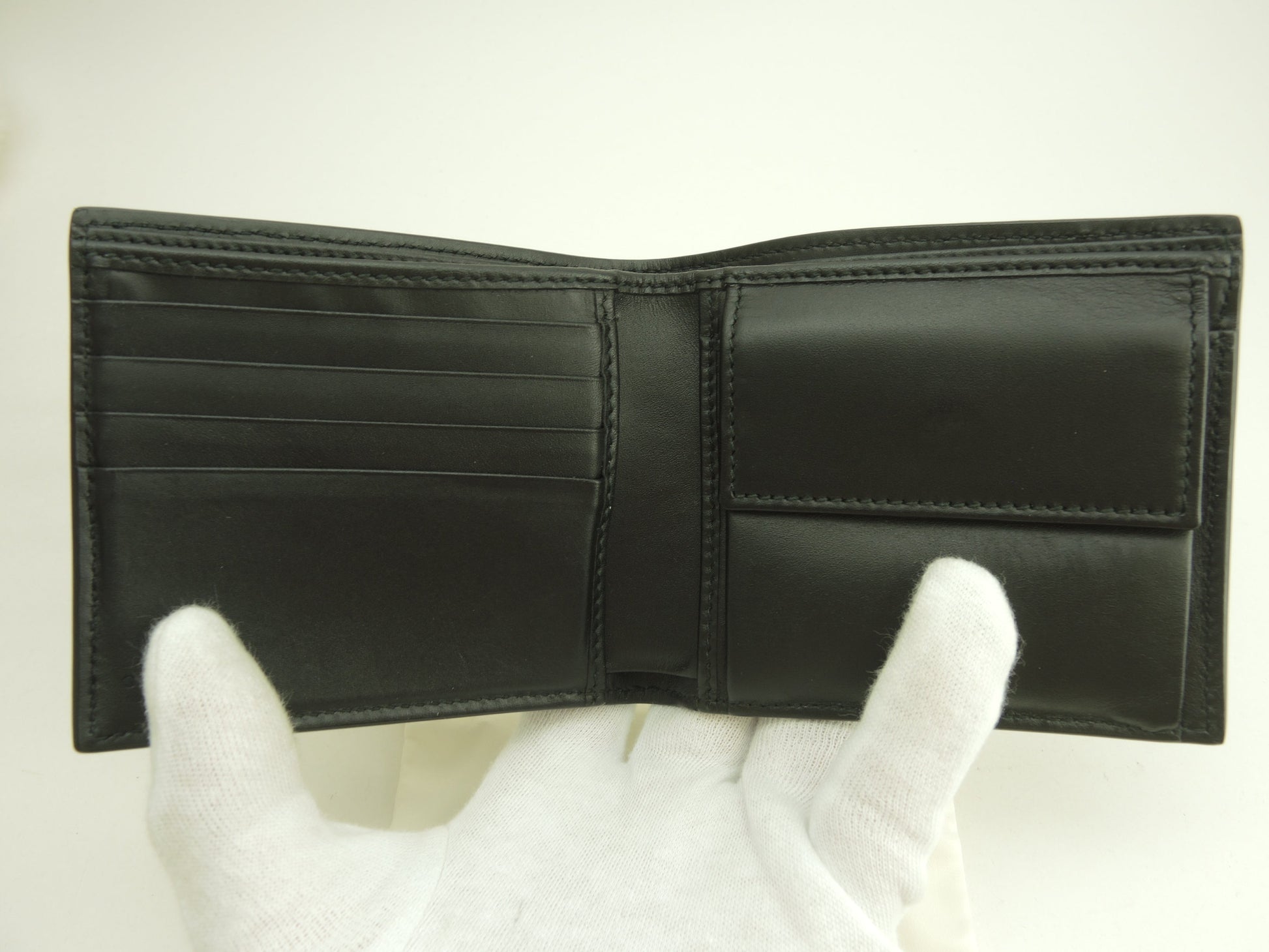 グッチ 2折財布 ウルフ GG黒 メンズ コンパクトウォレット 美品@ 3