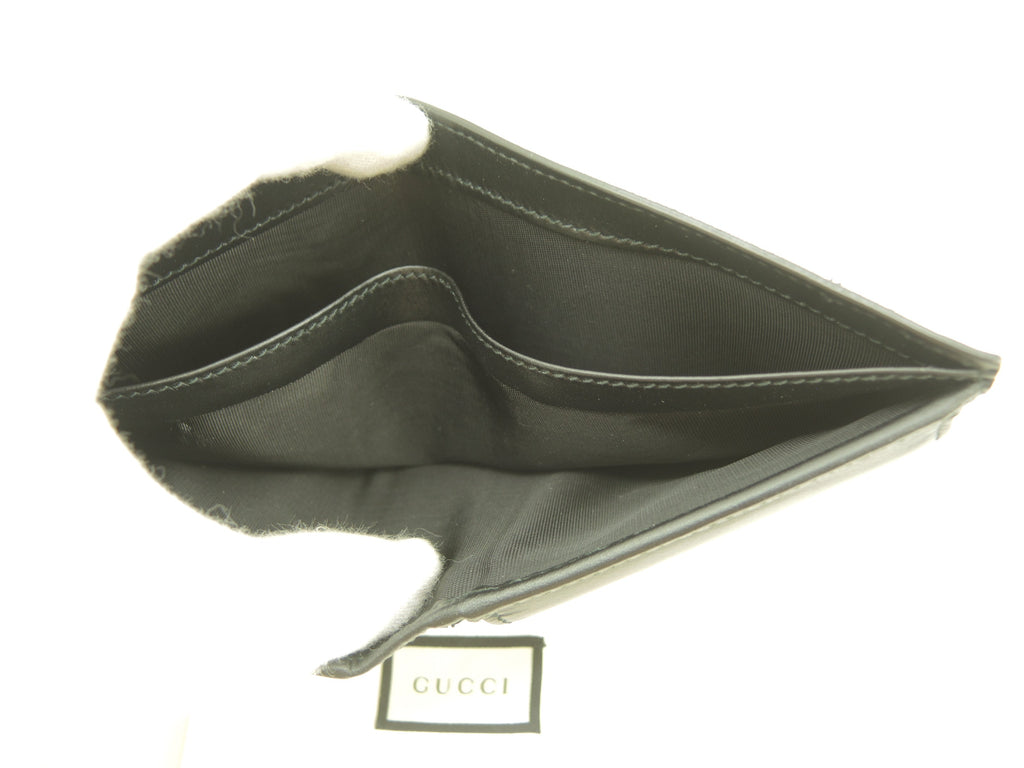 グッチ 2折財布 ウルフ GG黒 メンズ コンパクトウォレット 美品@ 3