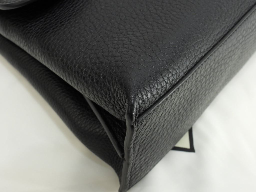 Gucci Daily PM Bambù pelle nera borsa a mano con tracolla staccabile, pochette, a spalla (indossabile anche a tracolla), pari al nuovo @ 15
