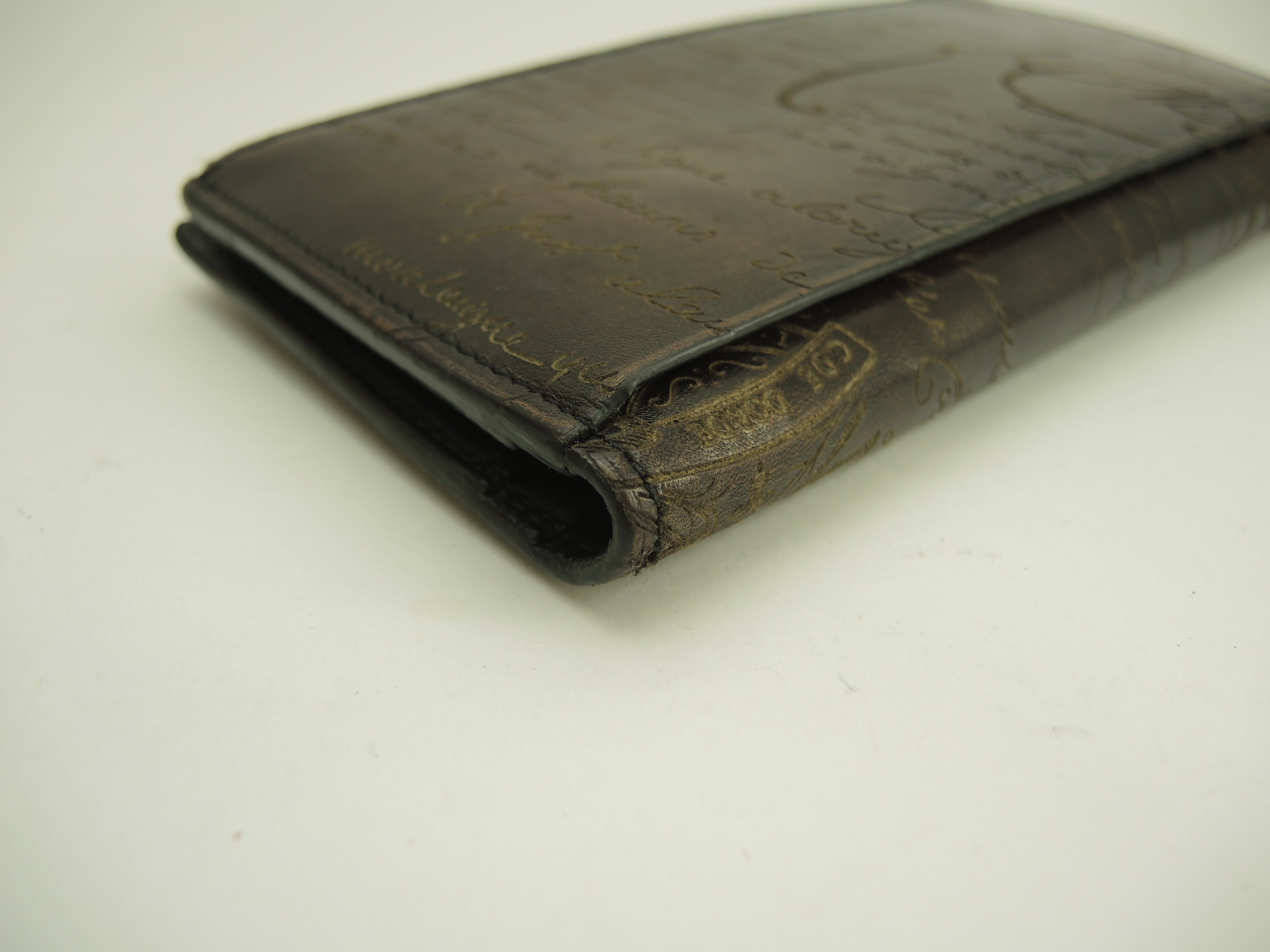 Berluti Portafoglio lungo Neo Santal Calligrafia marrone/nero, portafoglio lungo a 2 ante@E0230