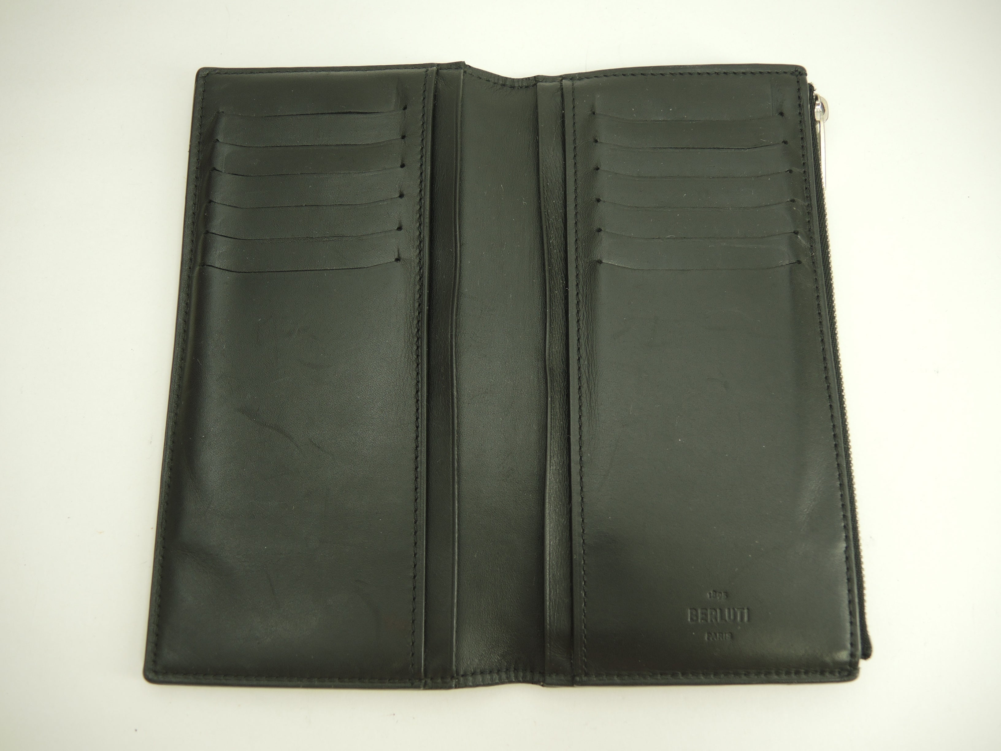 Berluti Portafoglio lungo Neo Santal Calligrafia marrone/nero, portafoglio lungo a 2 ante@E0230
