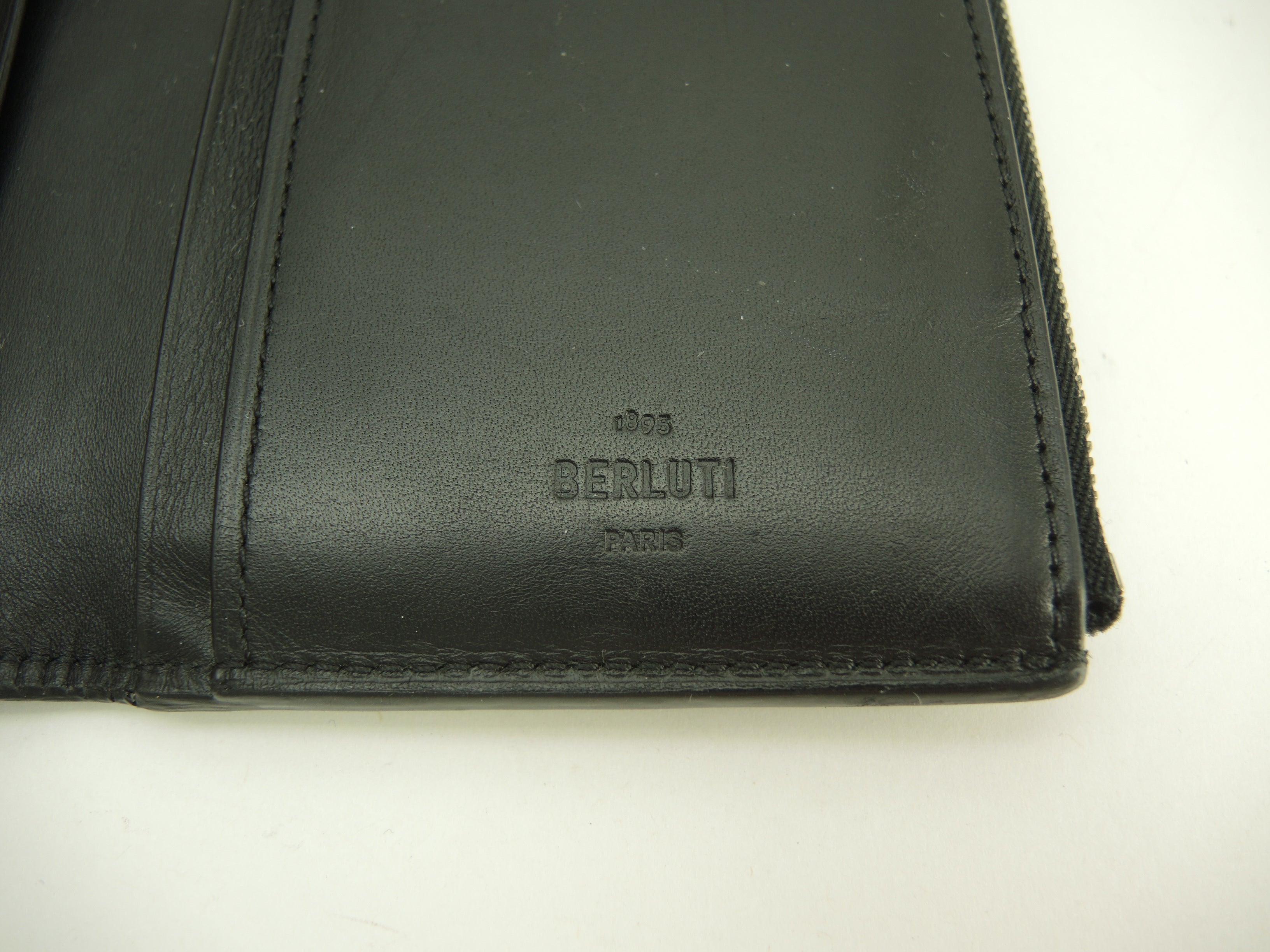 Berluti Portafoglio lungo Neo Santal Calligrafia marrone/nero, portafoglio lungo a 2 ante@E0230