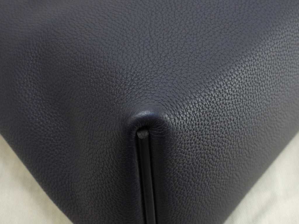 Hermès Sac à Dépêches 35 Togo Blu Notte Borsa a mano hardware argento condizioni eccellenti@C 2