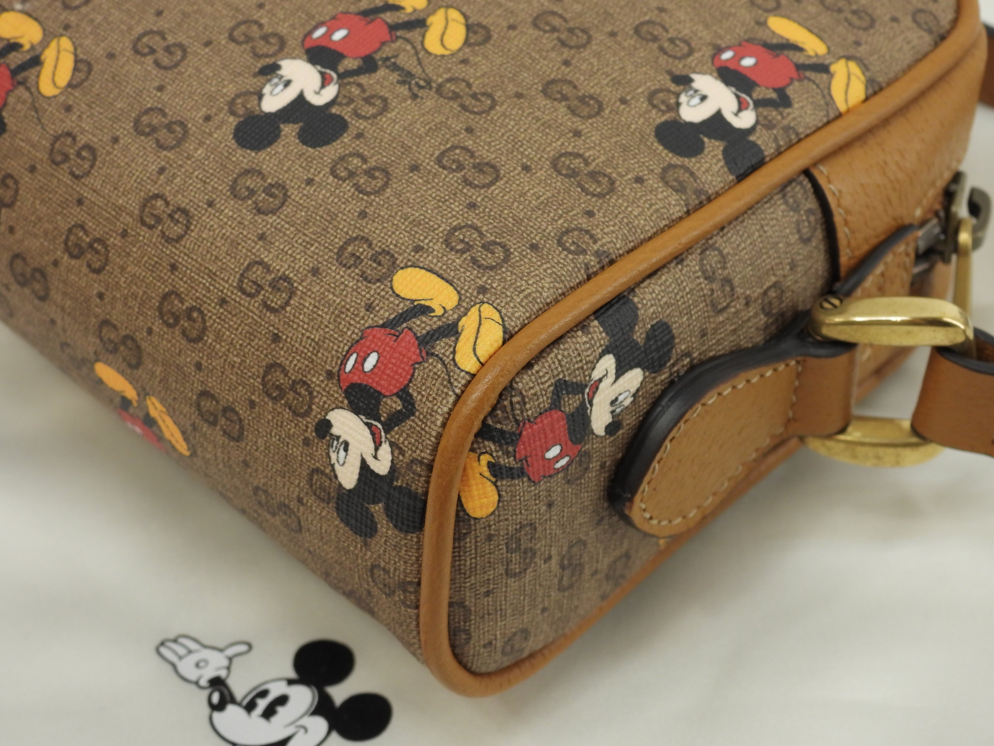 Gucci Pochette Topolino Micro GG Marrone Borsa a Tracolla Rettangolare Nuova@ 9