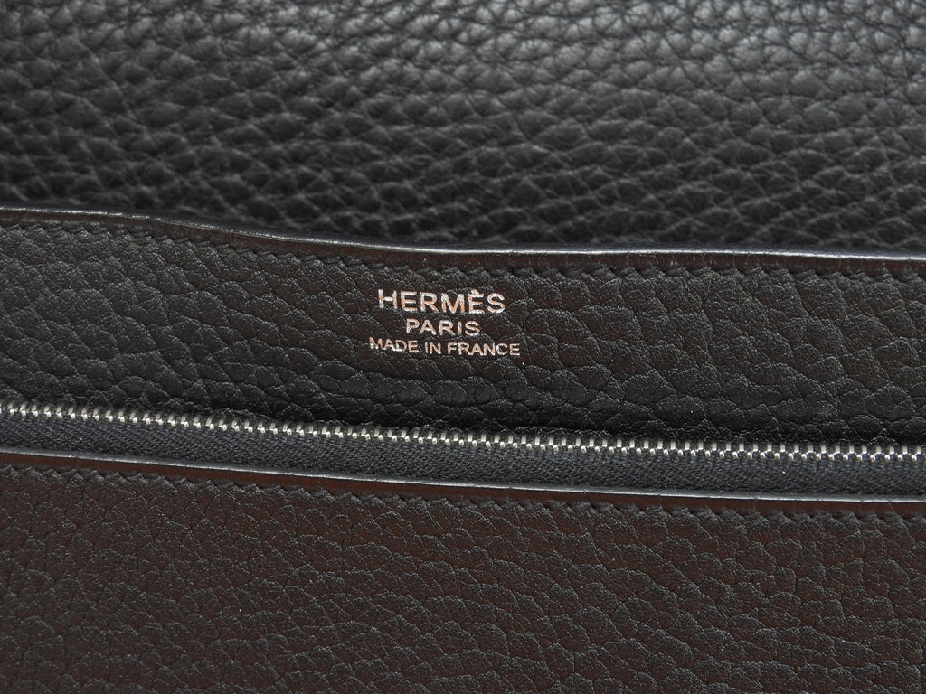エルメス ジェット フィヨルド黒 シルバー金具 セカンドバッグ クラッチバッグ 美品@ 3