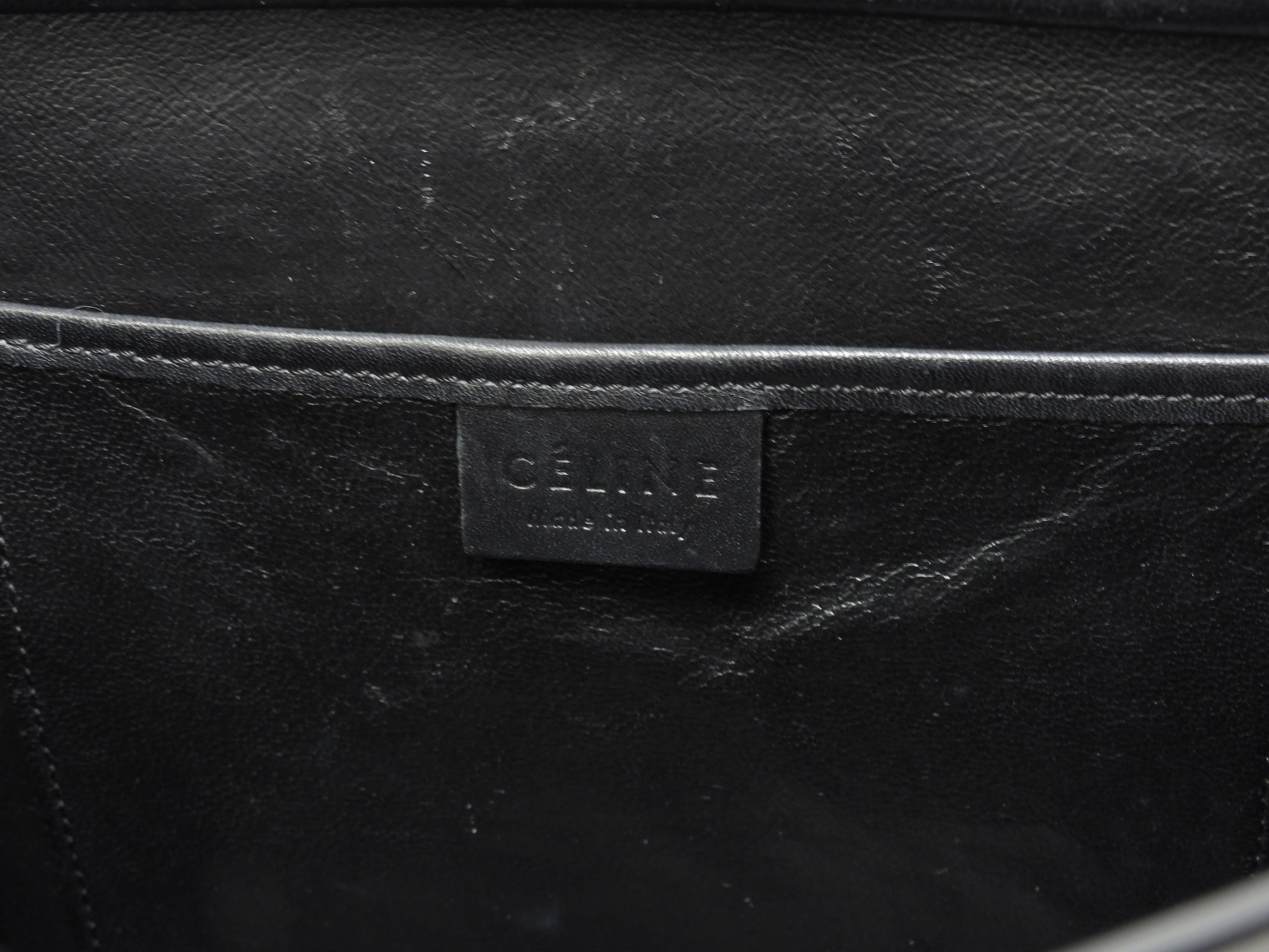 Celine Luggage Nano in pelle grigio nero blu borsa pochette mini a tracolla@S-CU-4195