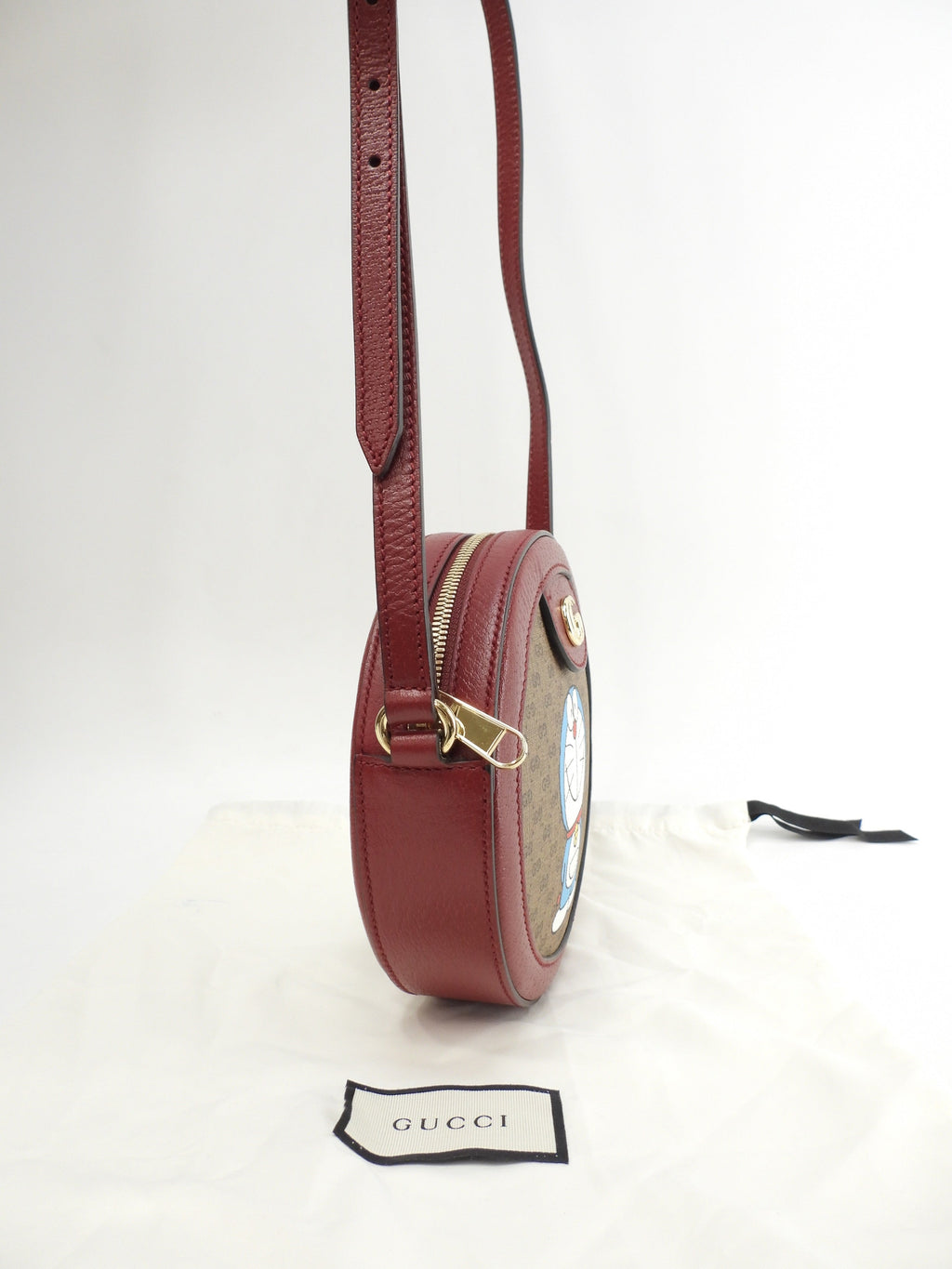 Gucci Pochette Doraemon Micro GG Marrone Rosso Borsa a tracolla come nuova @ 5