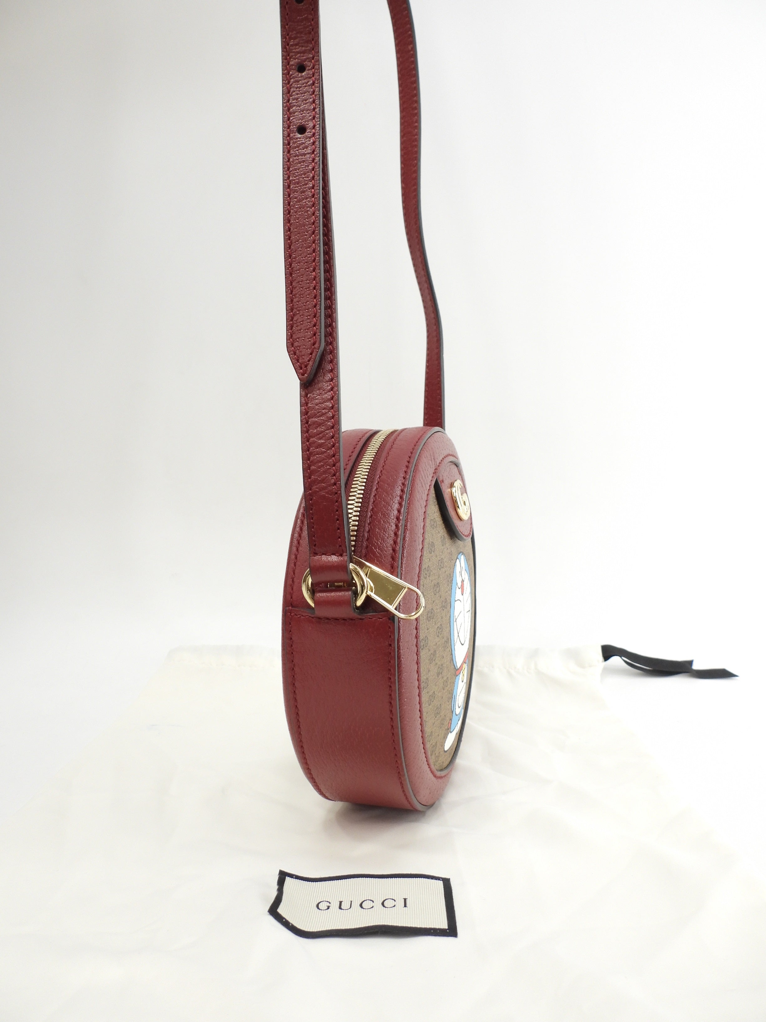 Gucci Pochette Doraemon Micro GG Marrone Rosso Borsa a tracolla come nuova @ 5