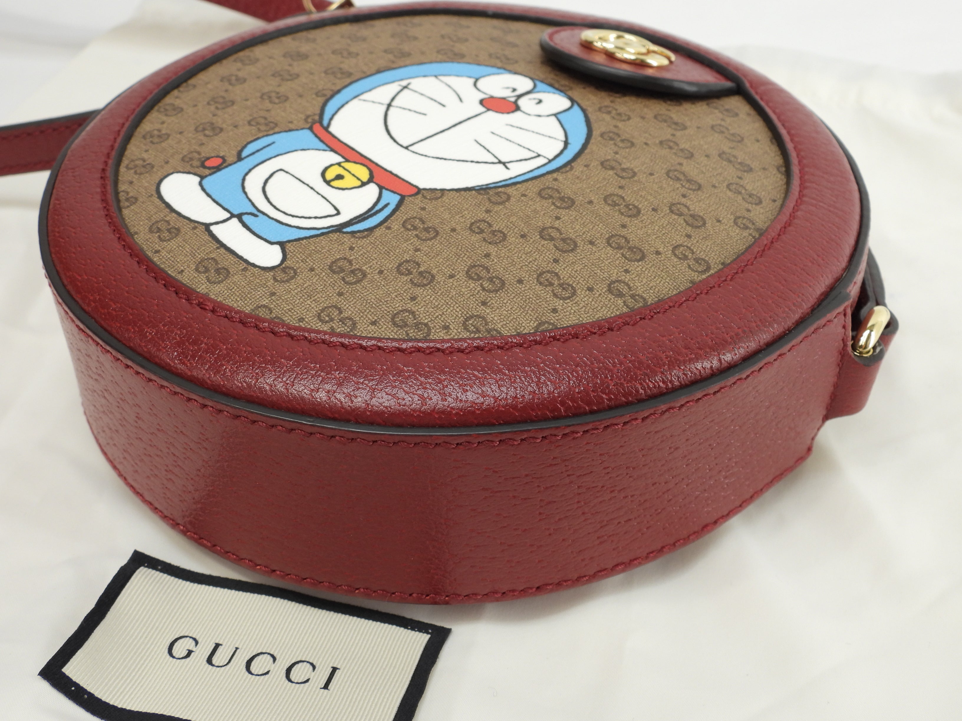 Gucci Pochette Doraemon Micro GG Marrone Rosso Borsa a tracolla come nuova @ 5